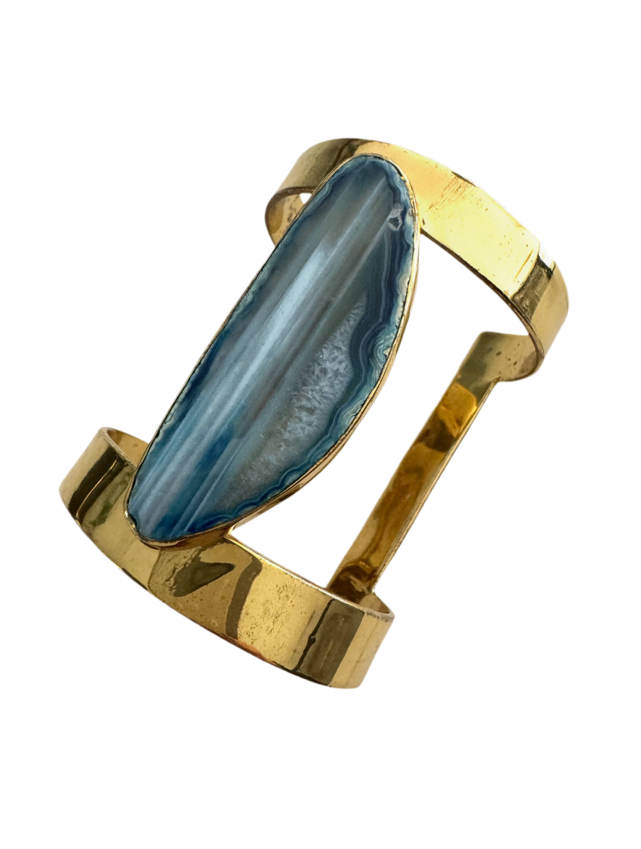 Elysian Collective Blue Lace Agate Bracelet / Cuff