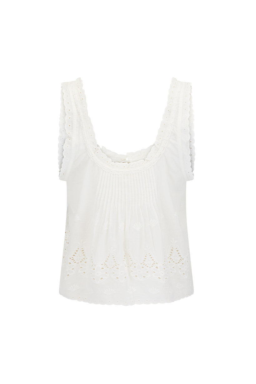Elysian Collective Spell Maiden Lace Cami Antique White