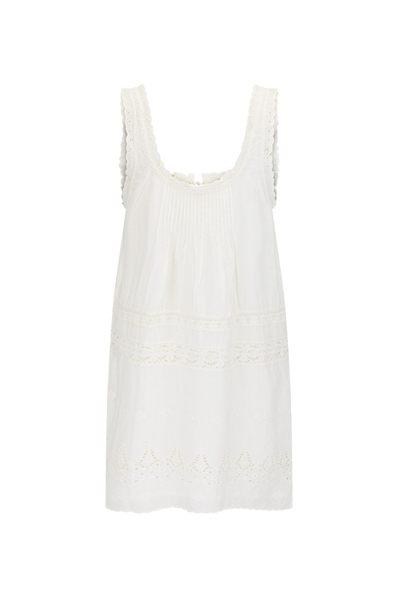 Elysian Collective Spell Maiden Lace Mini Dress Antique White