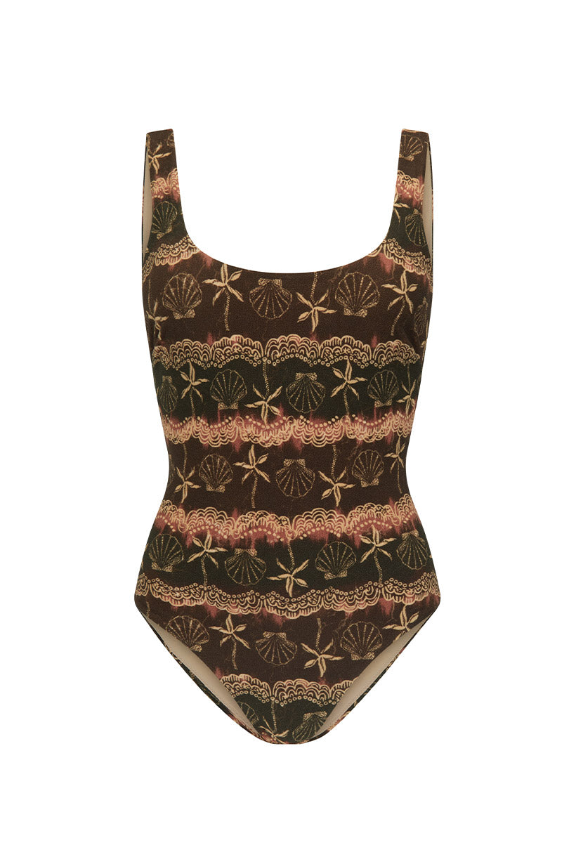 Elysian Collective Spell Mermaid Cove One Piece Espresso