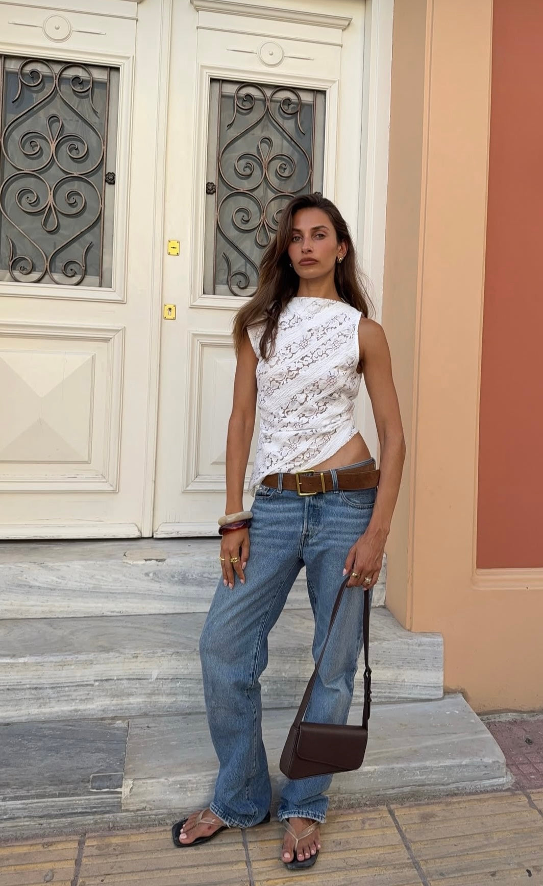 Elysian Collective Bec + Bridge Henrietta Asym Top White