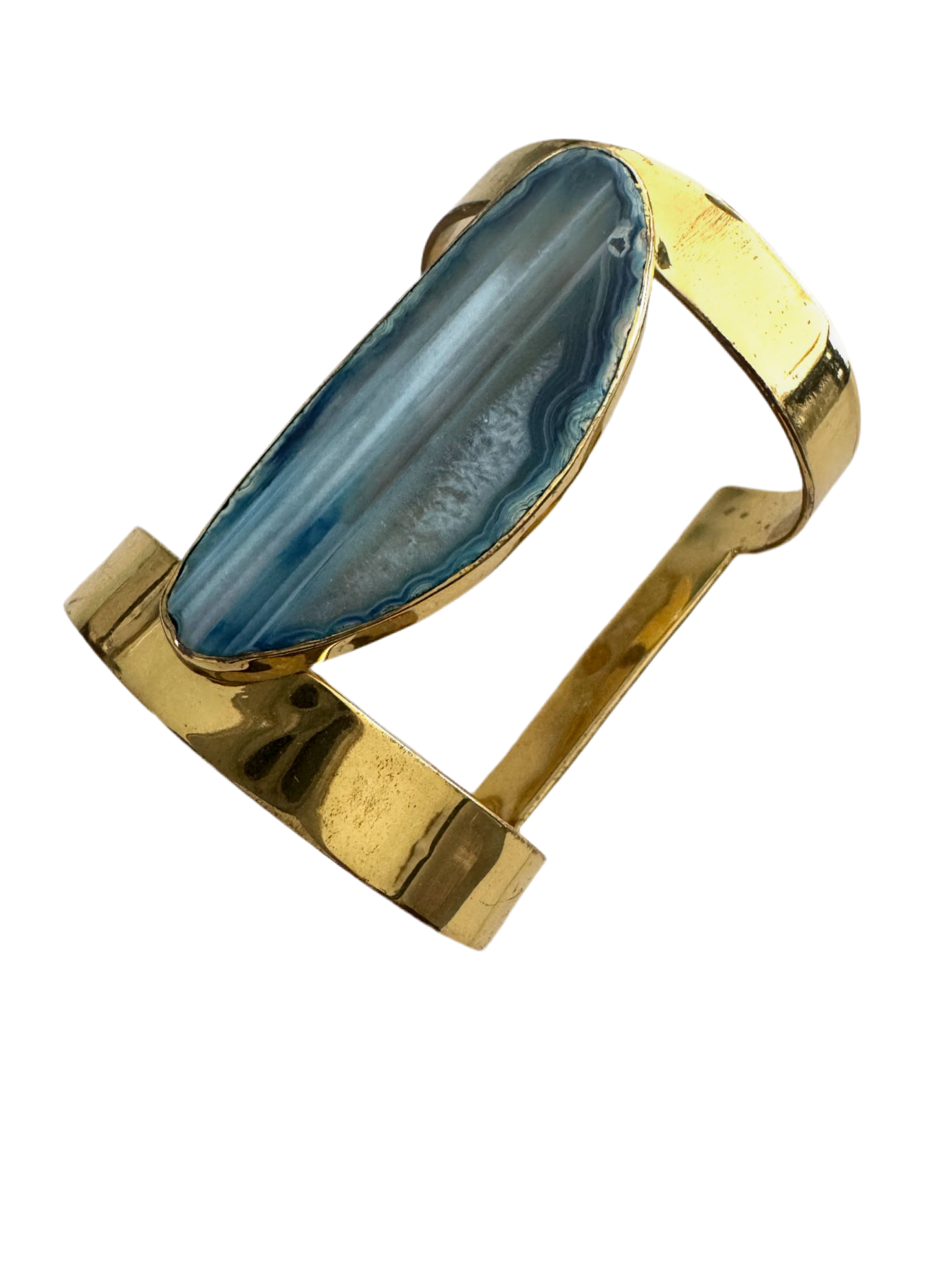 Elysian Collective Blue Lace Agate Bracelet / Cuff