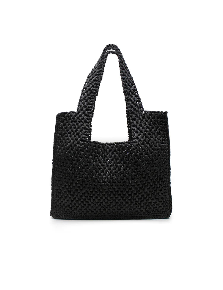 Elysian Collective La Tribe Macrame Tote Bag Black