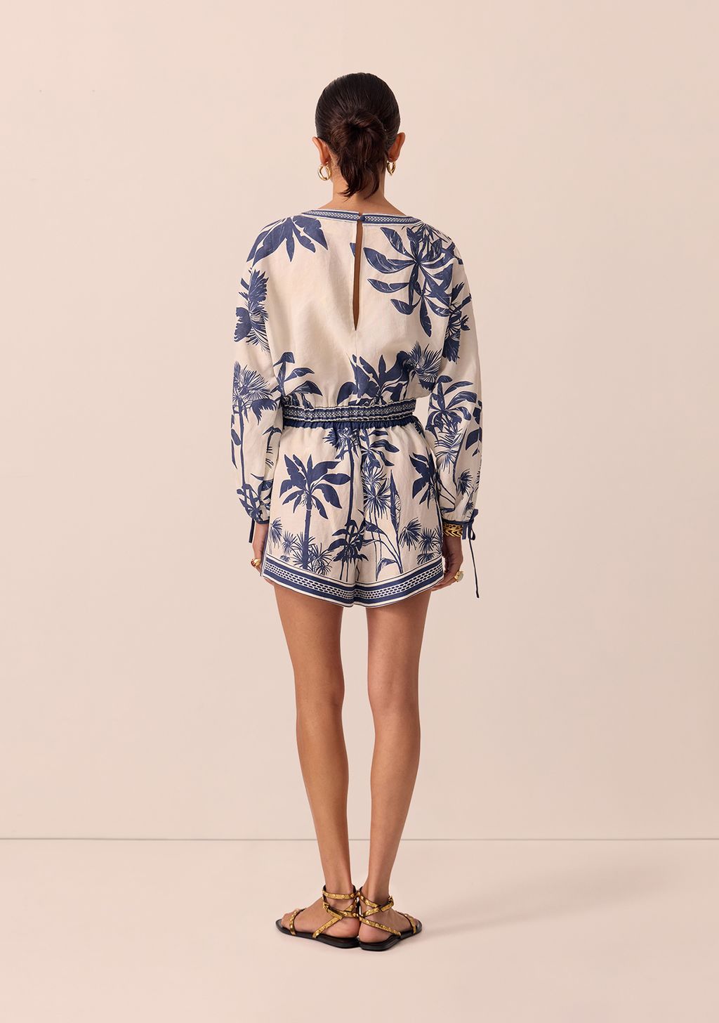 Elysian Collective MOS Ink Palm Blouse