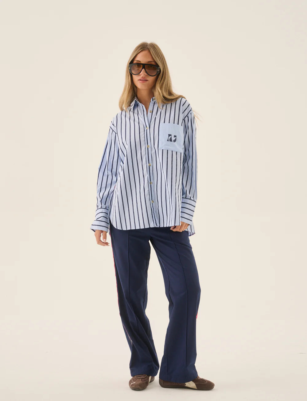 Elysian Collective AJ Crest Palermo Shirt Sea Blue