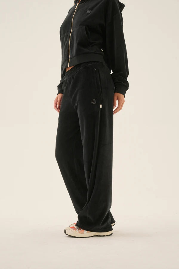 Elysian Collective Araminta James AJ Velour Trackpant Noir