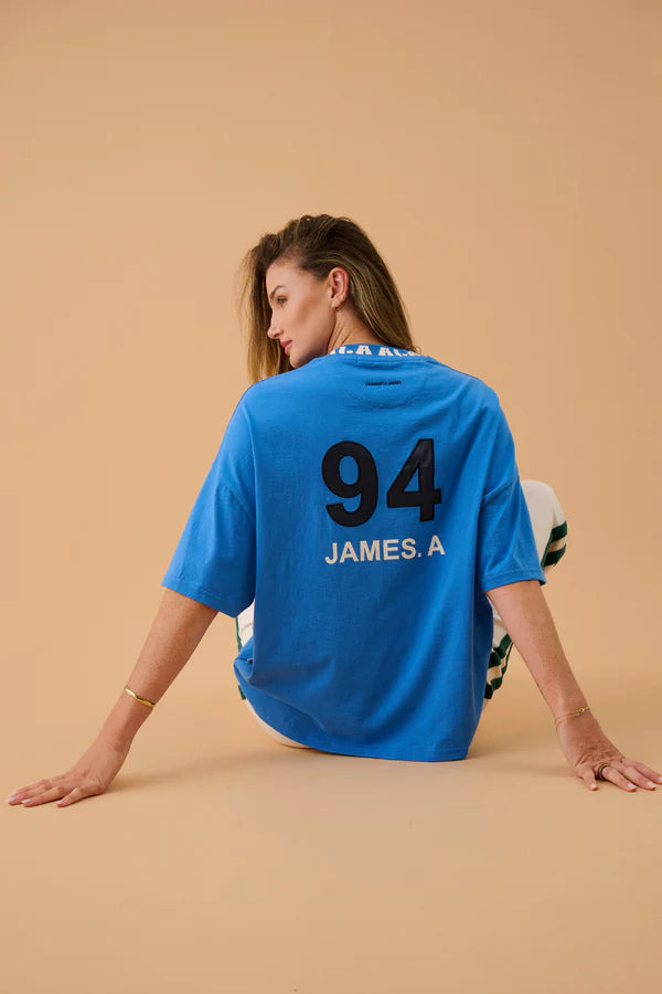 Elysian Collective Araminta James A James Oversized Tee French Blue