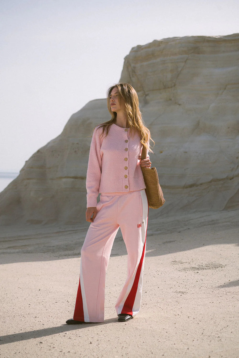 Elysian Collective Araminta James Aimes Shell Cardigan Ballet Pink