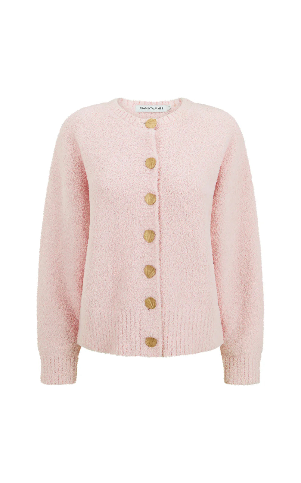 Elysian Collective Araminta James Aimes Shell Cardigan Ballet Pink