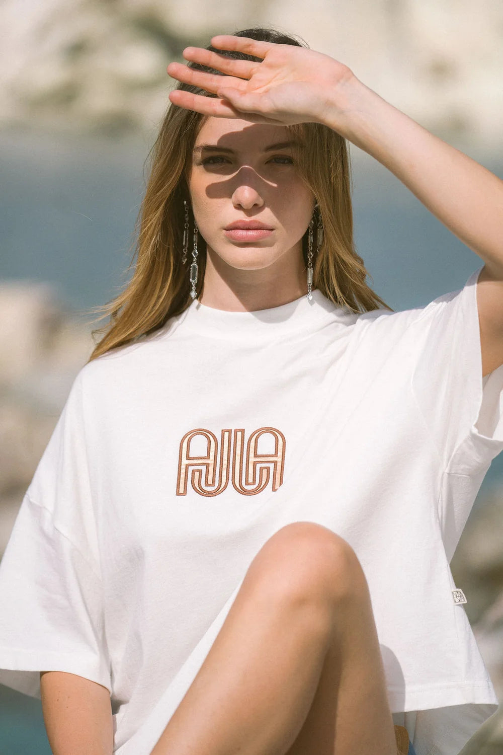 Elysian Collective Araminta James Ajja Oversized Tee Snow