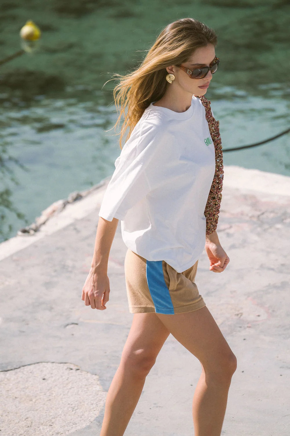 ARAMINTA JAMES - BANANA OVERSIZED TEE (SNOW)