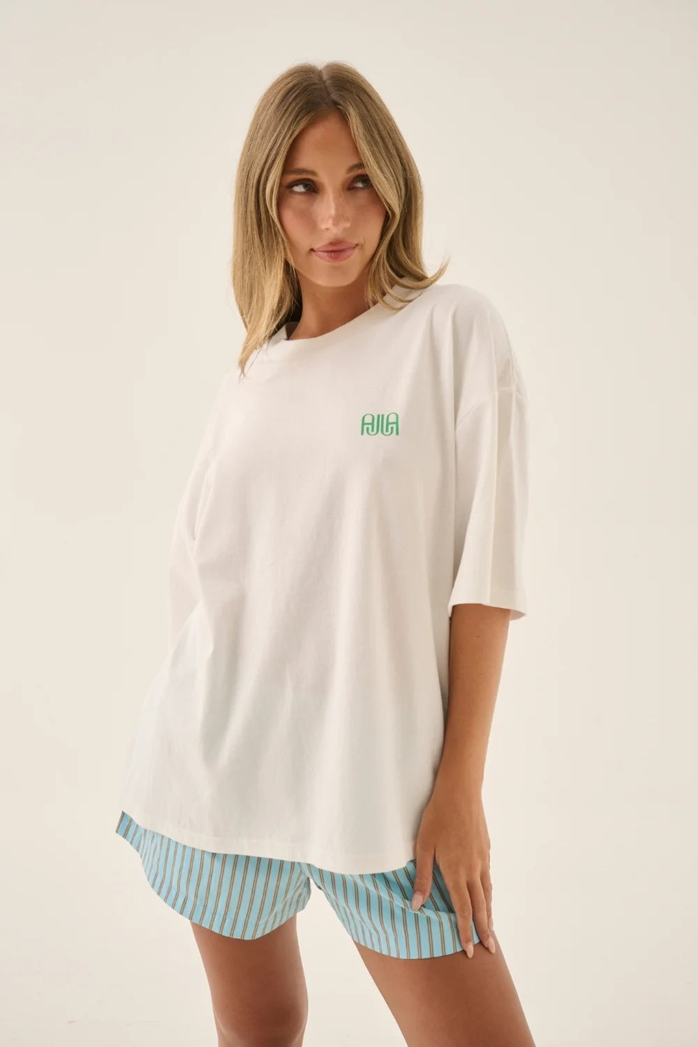 ARAMINTA JAMES - BANANA OVERSIZED TEE (SNOW)