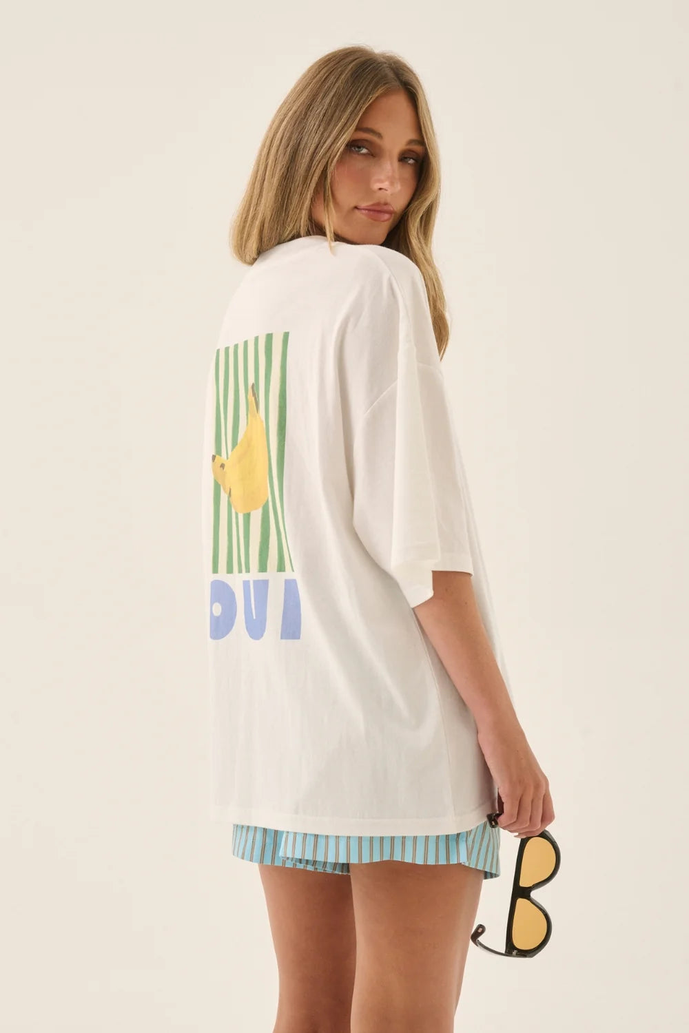ARAMINTA JAMES - BANANA OVERSIZED TEE (SNOW)