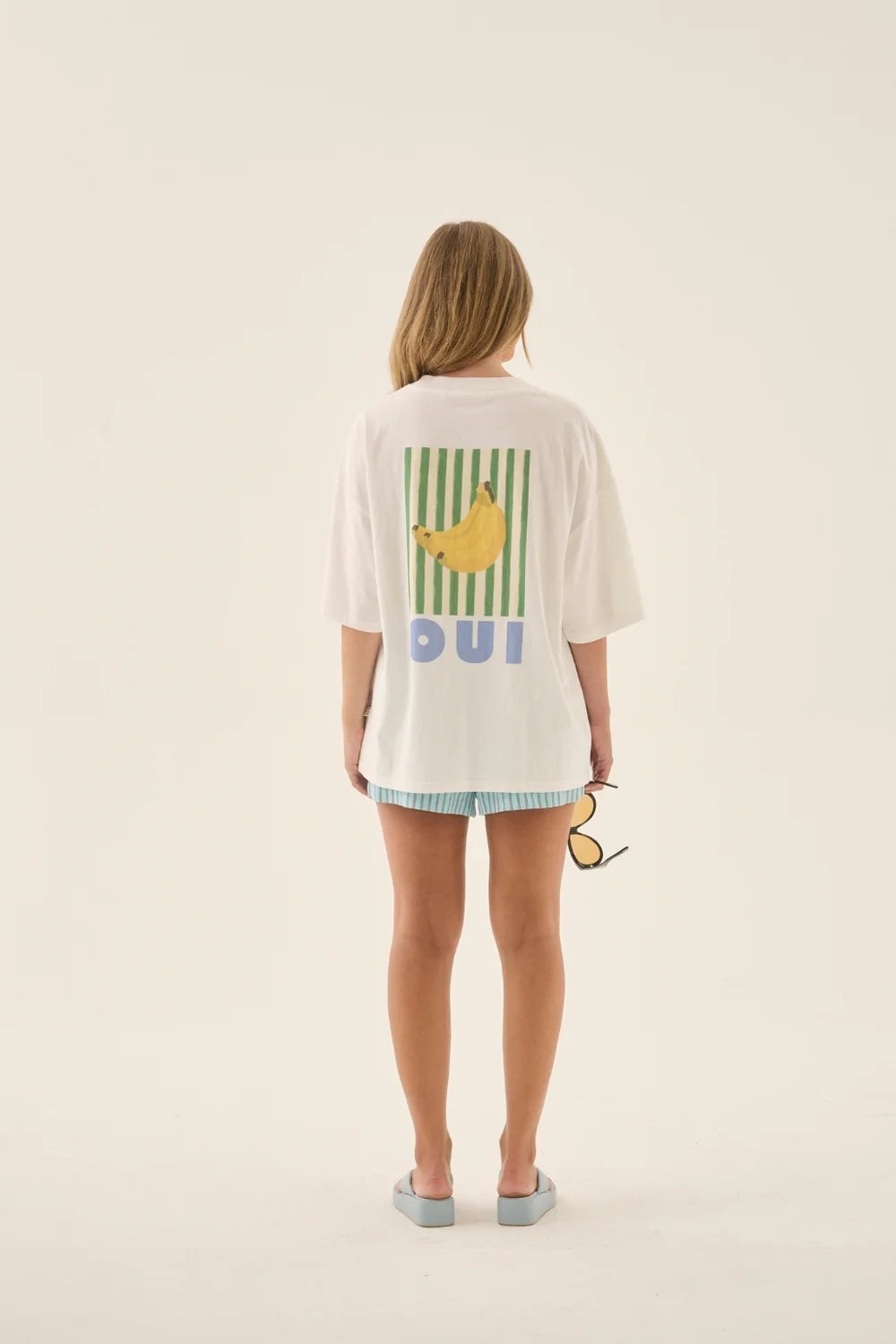 ARAMINTA JAMES - BANANA OVERSIZED TEE (SNOW)