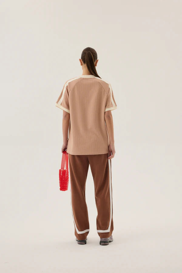 Elysian Collective Araminta James Chilli 99 Waffle Tee Latte