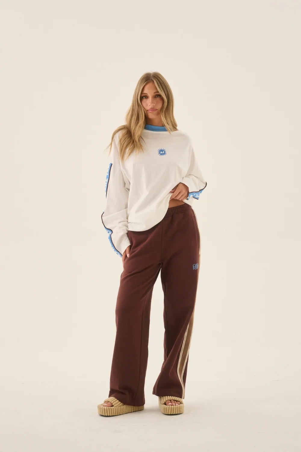 Elysian Collective Araminta James Frutti Long Sleeve Tee Snow