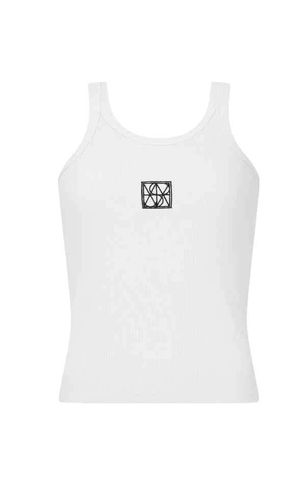 Elysian Collective Araminta James Monogram Tank Snow