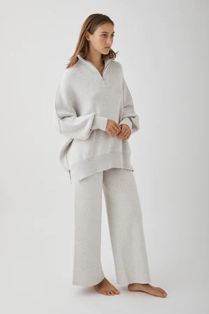 Elysian Collective Arcaa Organic Harriet Knit Pants Grey Marle