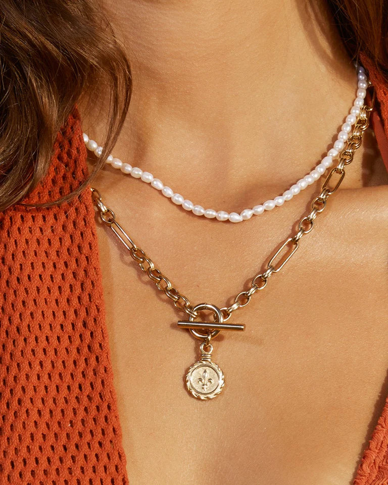 Elysian Collective Arms of Eve Fleur De Lis Gold Necklace