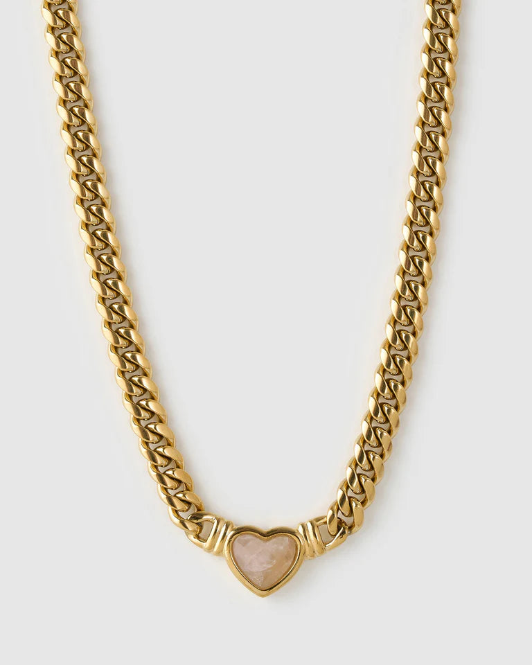 Elysian Collective Arms of Eve Valentine Necklace Rose Quartz
