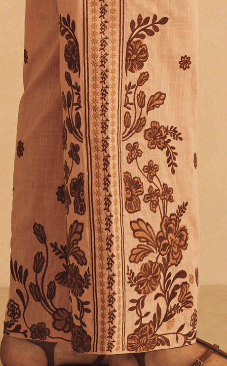 Elysian Collective Aur Ocea Infiorata Embroidered Straight Leg Pant