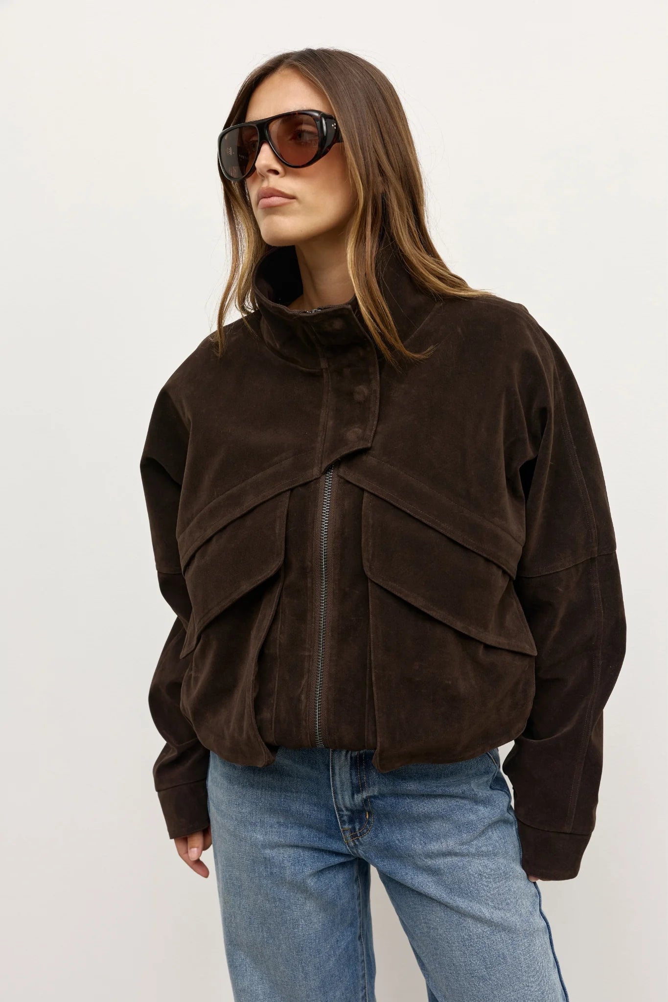 Elysian Collective Bayse Brand Inez Jacket Deep Brown
