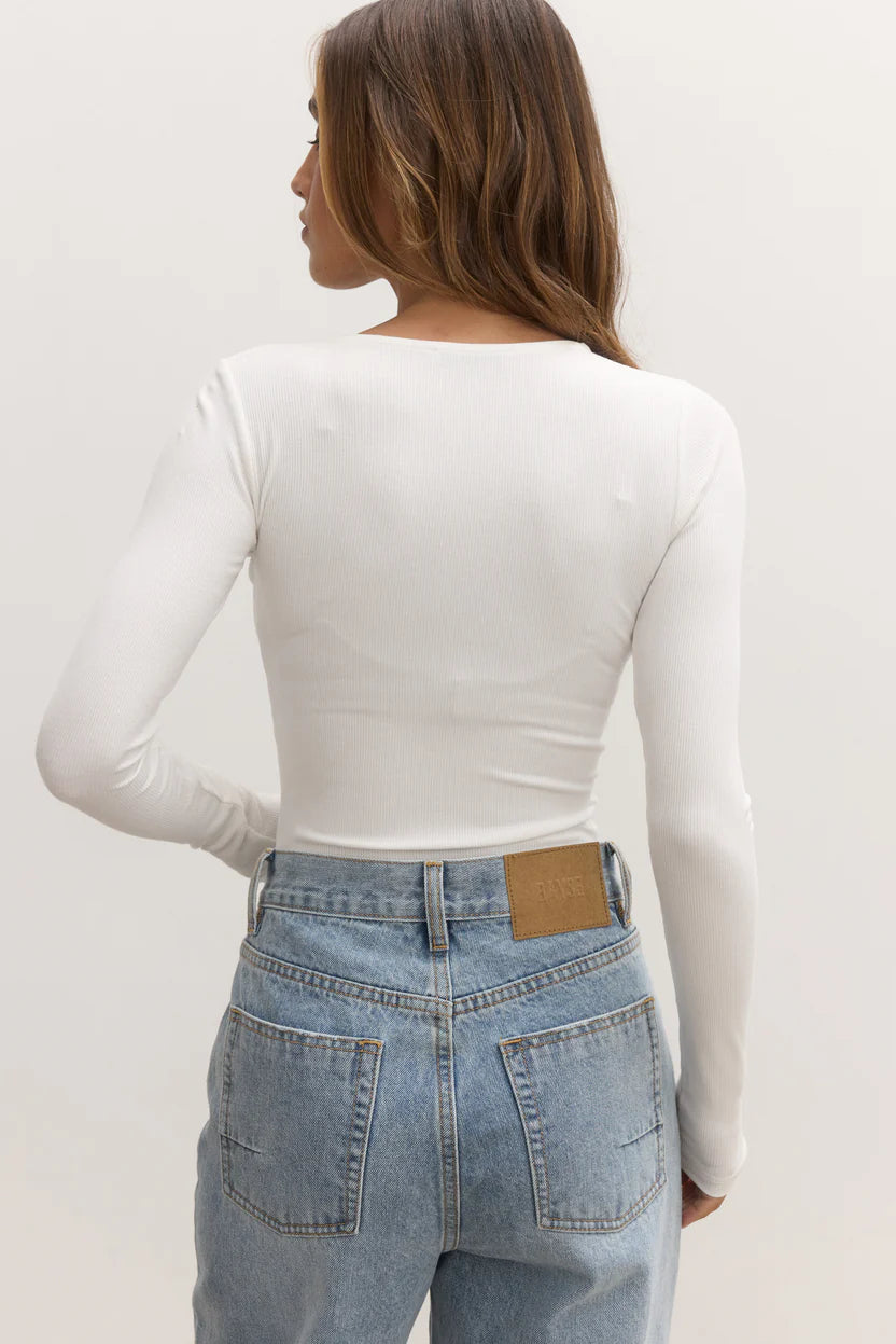 Elysian Collective Bayse Brand Lara Bodysuit White