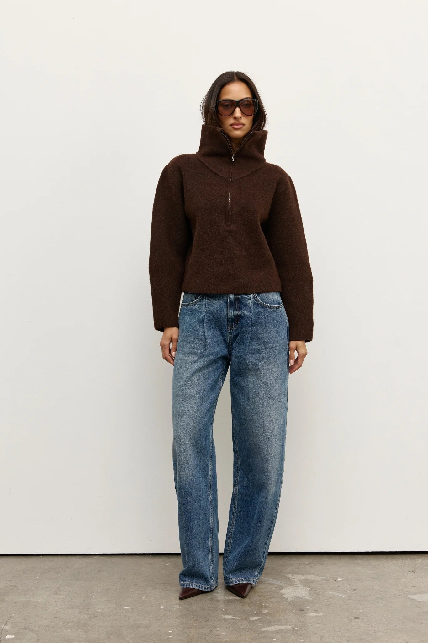 BAYSE BRAND - RIVA QUARTER ZIP (CHOCOLATE)