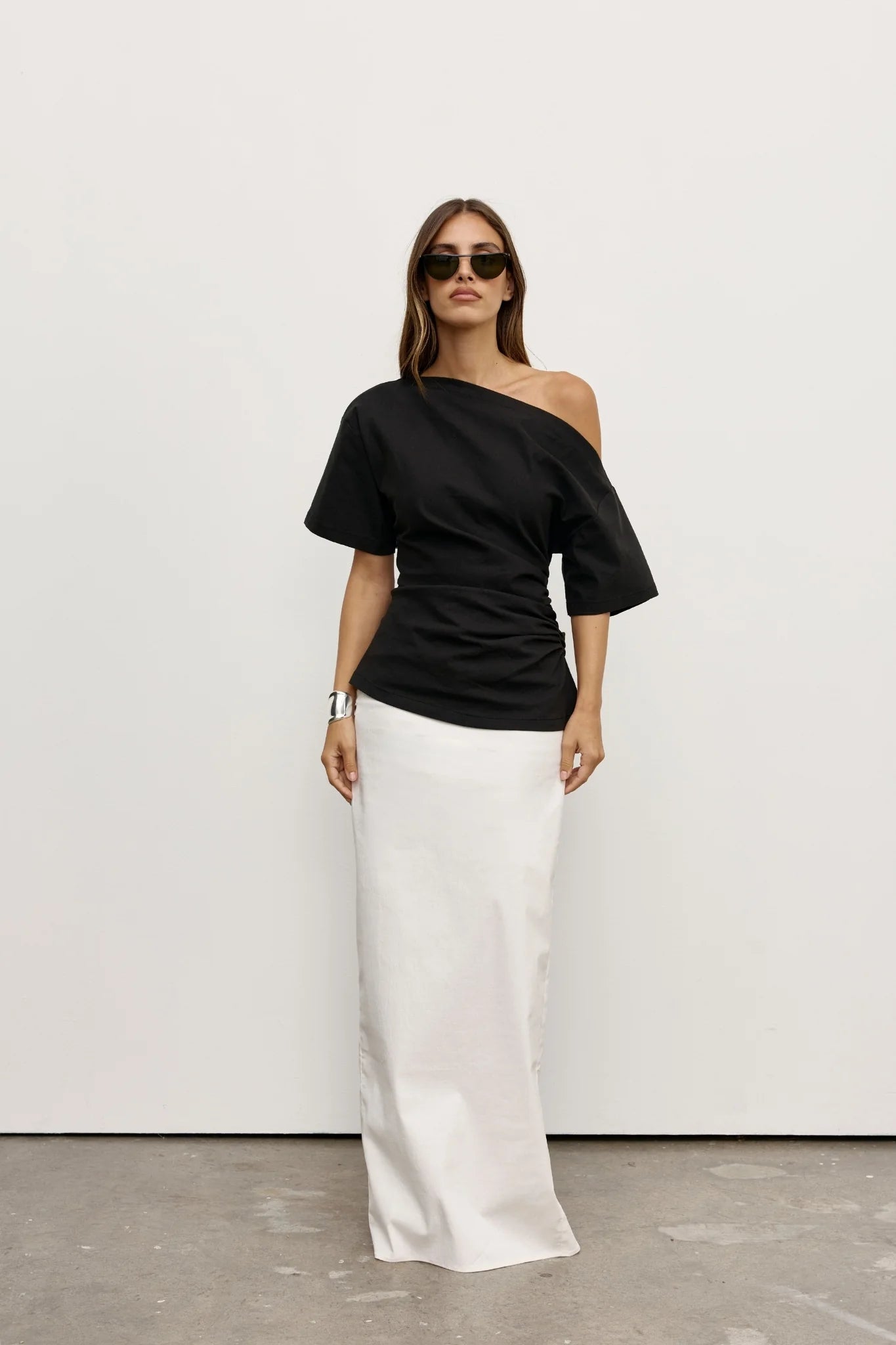 Elysian Collective Bayse Brand Suki Top Black