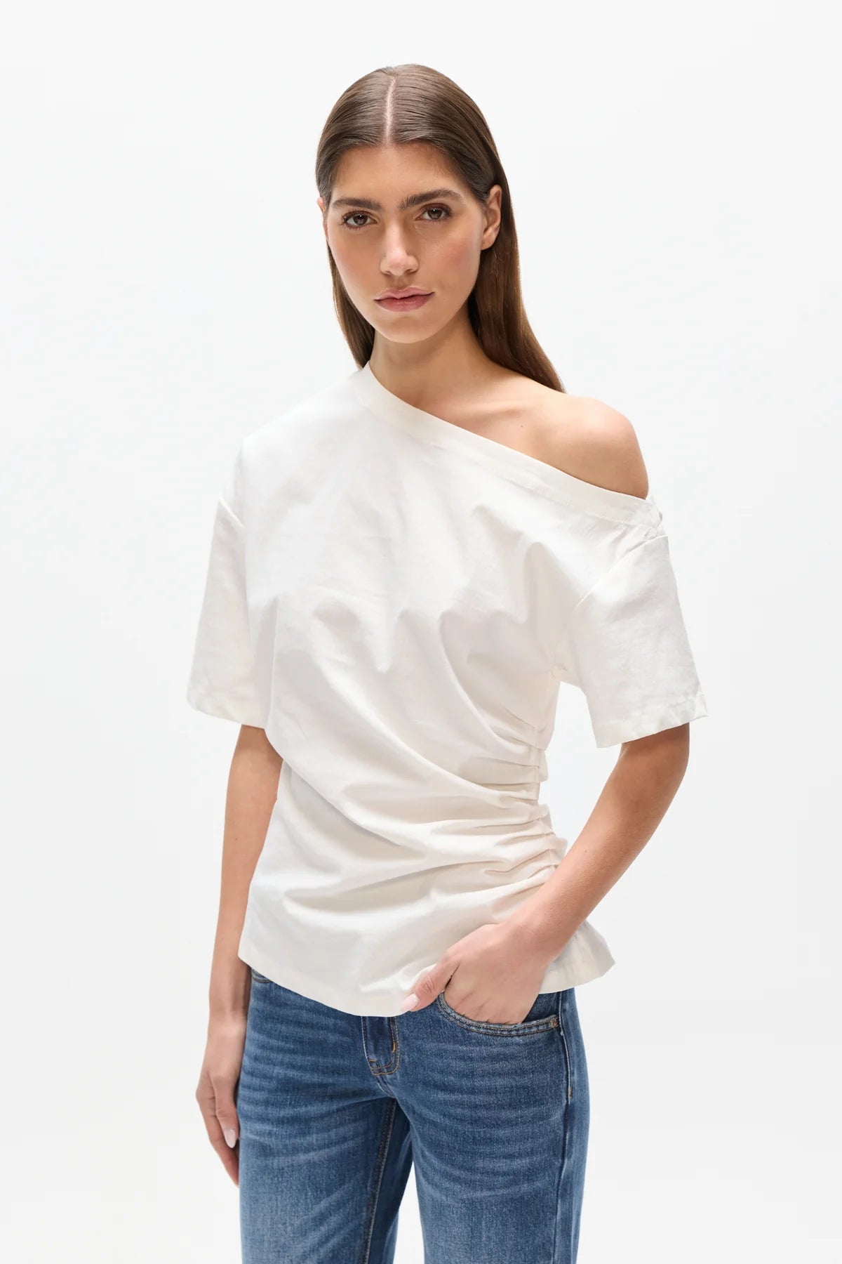 Elysian Collective Bayse Brand Suki Top White