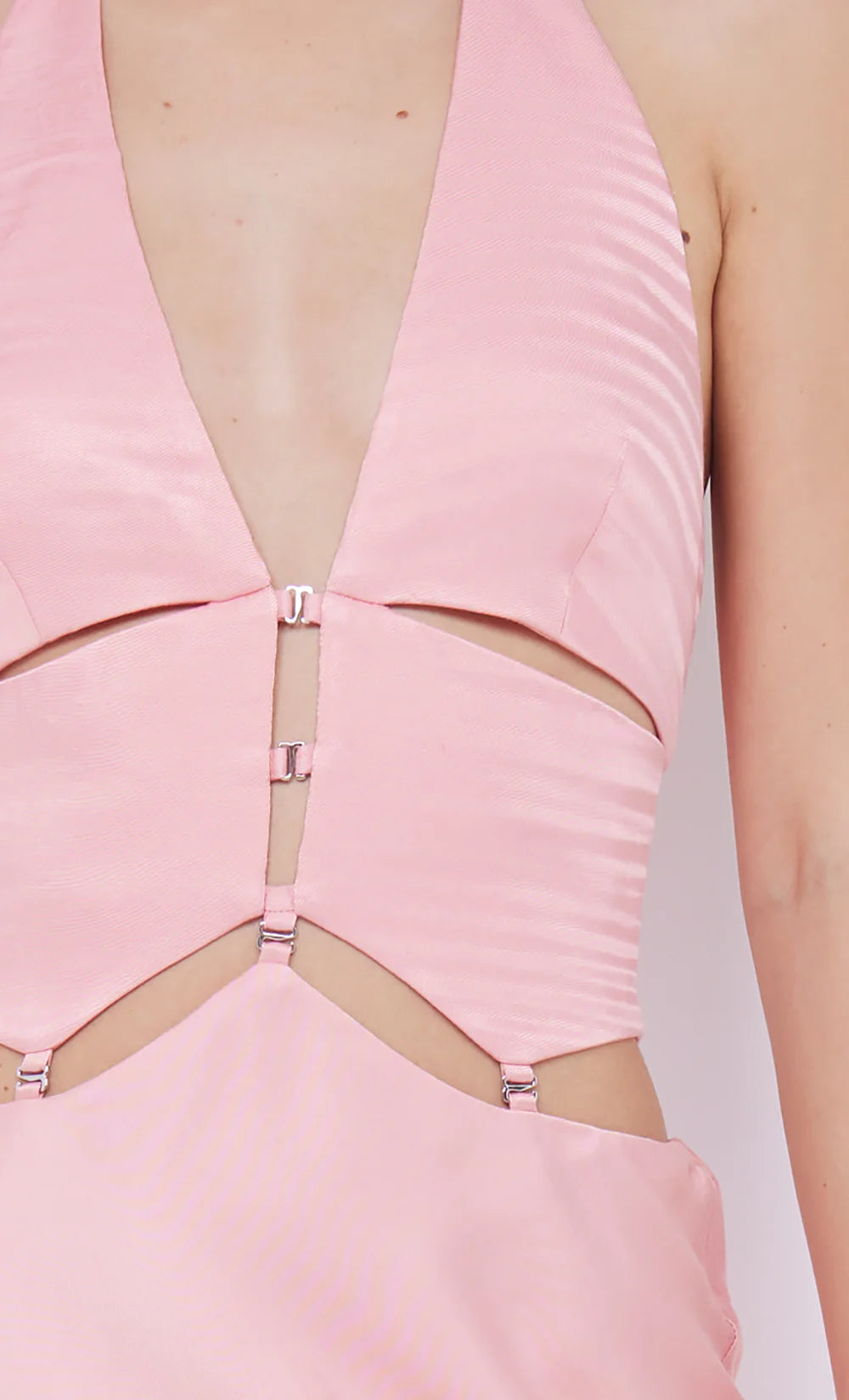 Elysian Collective Bec And Bridge Alabama Halter Dress Pink Sherbet