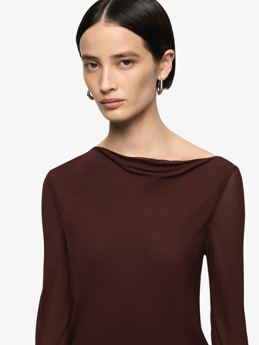 Elysian Collective Bec and Bridge Amanda Long Sleeve Maxi Dress Raisin