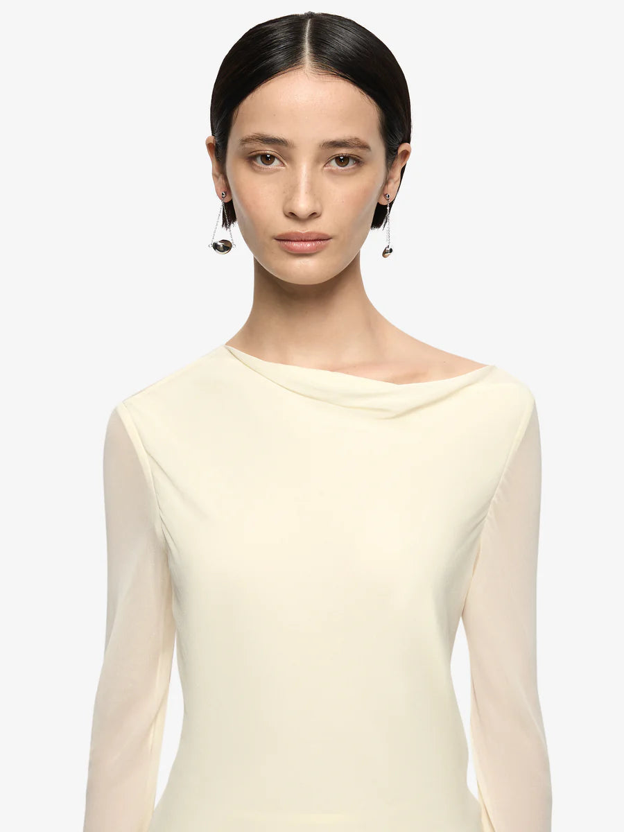 Elysian Collective Bec + Bridge Amanda Long Sleeve Maxi Dress Lemon Sorbet