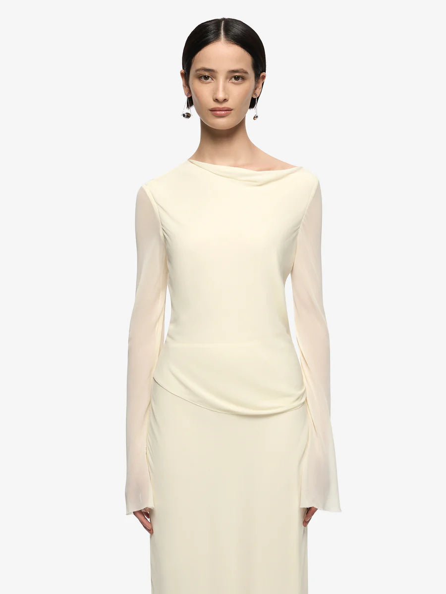 Elysian Collective Bec + Bridge Amanda Long Sleeve Maxi Dress Lemon Sorbet