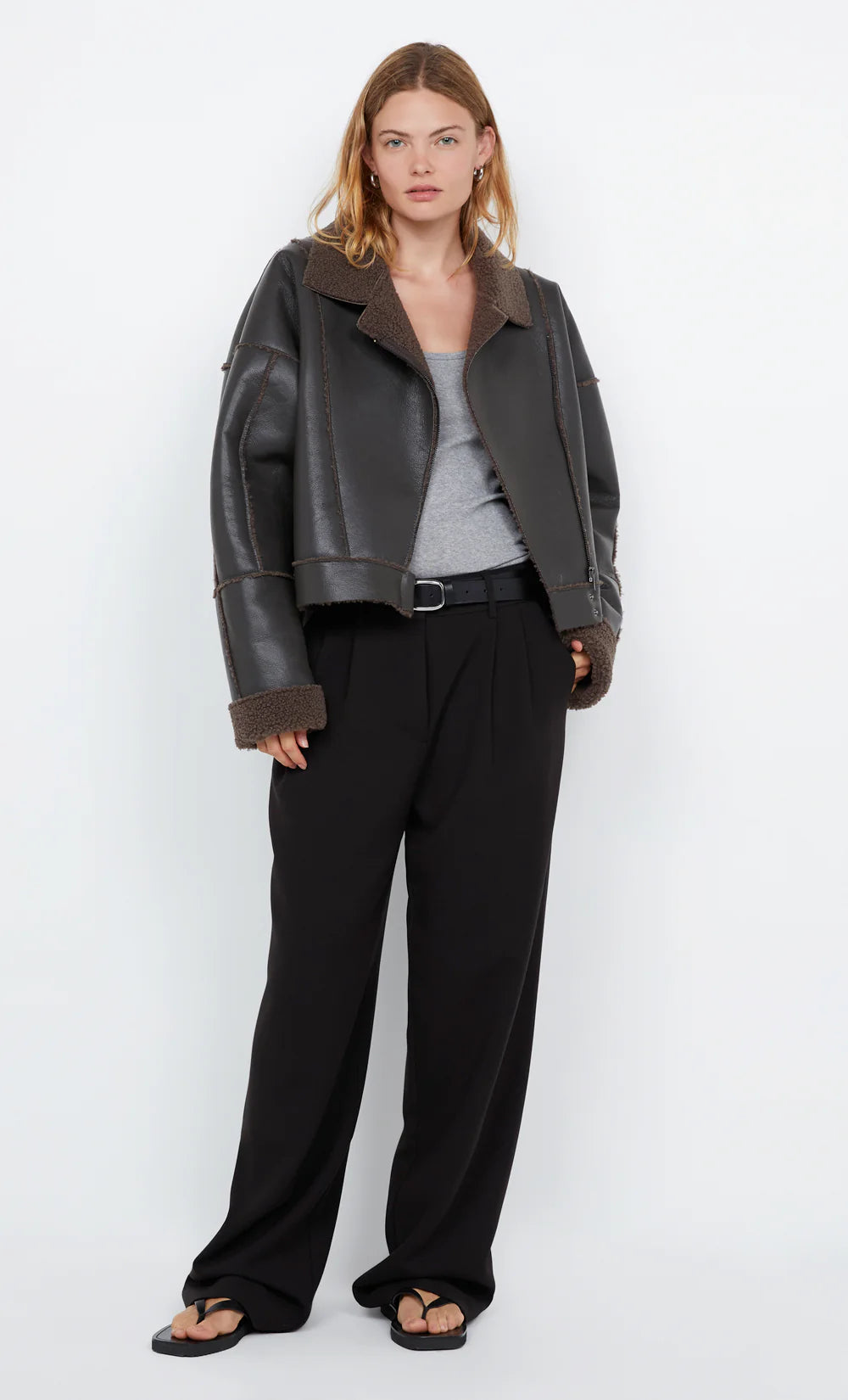 Elysian Collective Bec and Bridge Asher Bomber Dark Chocolate