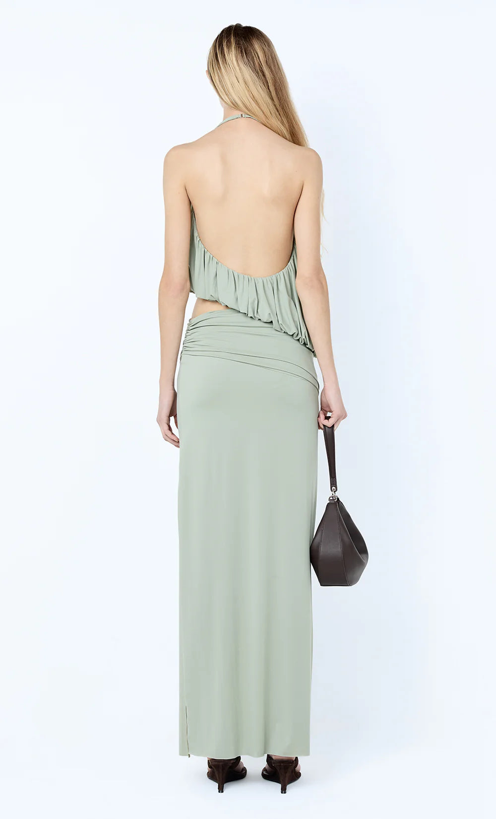 Elysian Collective Bec And Bridge Cadence Racer Maxi Dress Pistachio