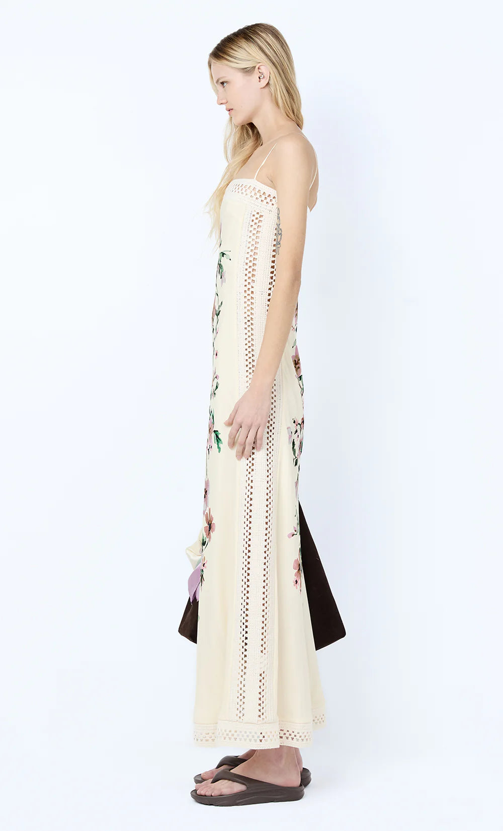 Elysian Collective Bec and Bridge Camelia Maxi Dress Cream Gardenia Floral