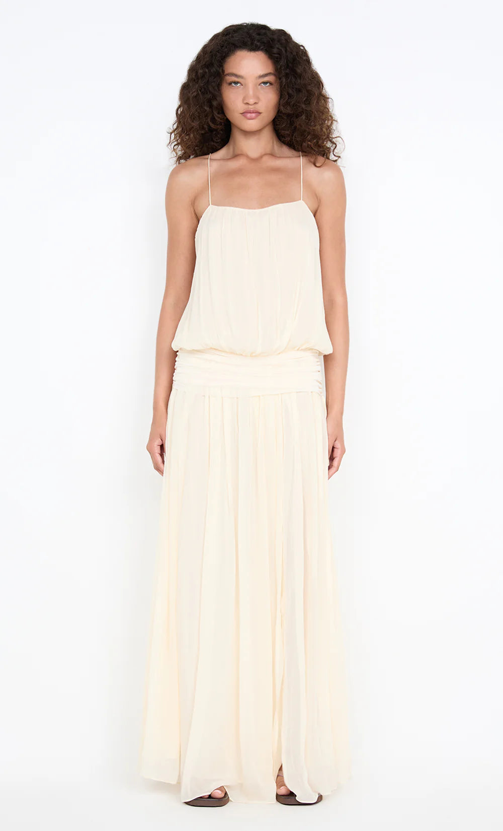 Elysian Collective Bec + Bridge Camille Blouson Dress Buttercream