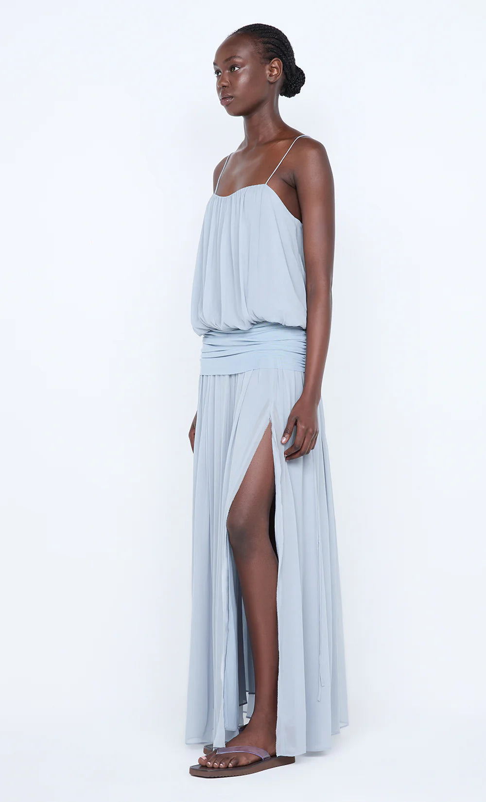 Elysian Collective Bec + Bridge Camille Blouson Dress Cloud Blue