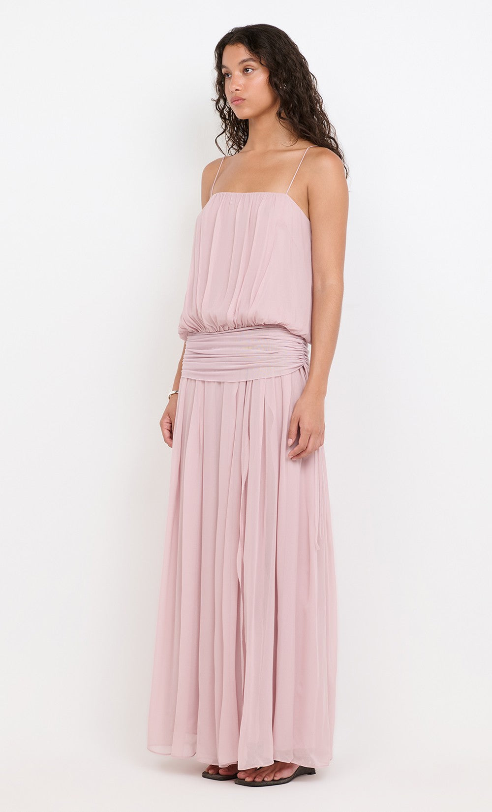 Elysian Collective Bec And Bridge Camille Blouson Maxi Dress Mauve