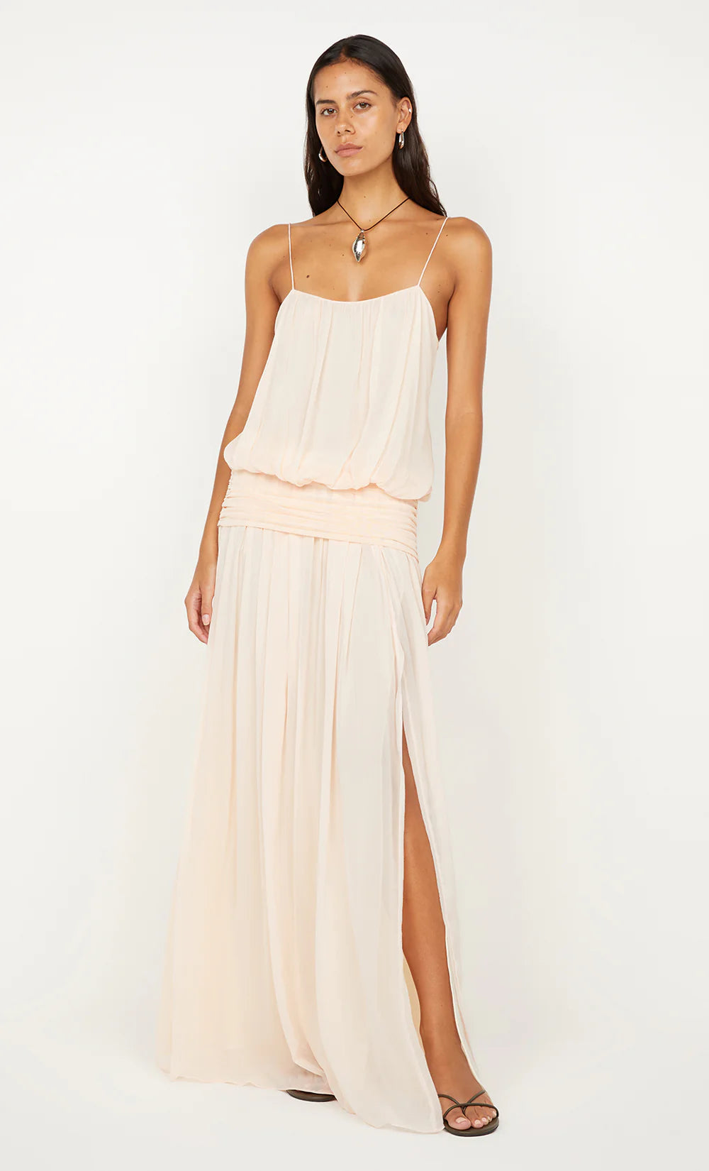 Elysian Collective Bec And Bridge Camille Blouson Dress Peach