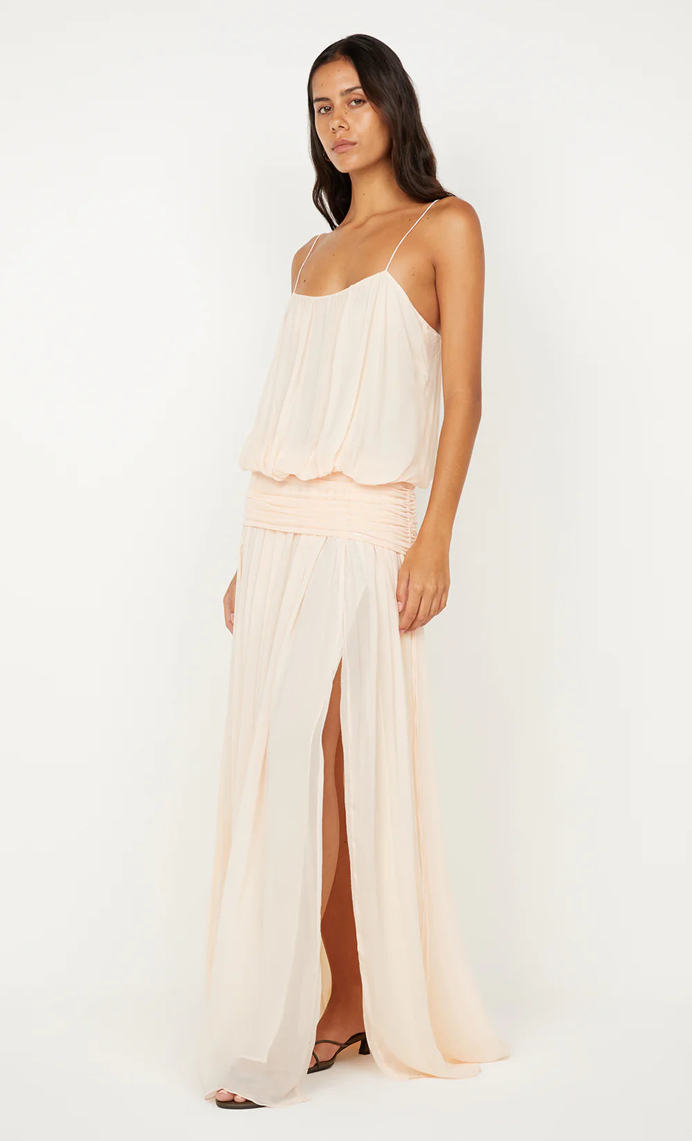 Elysian Collective Bec And Bridge Camille Blouson Dress Peach
