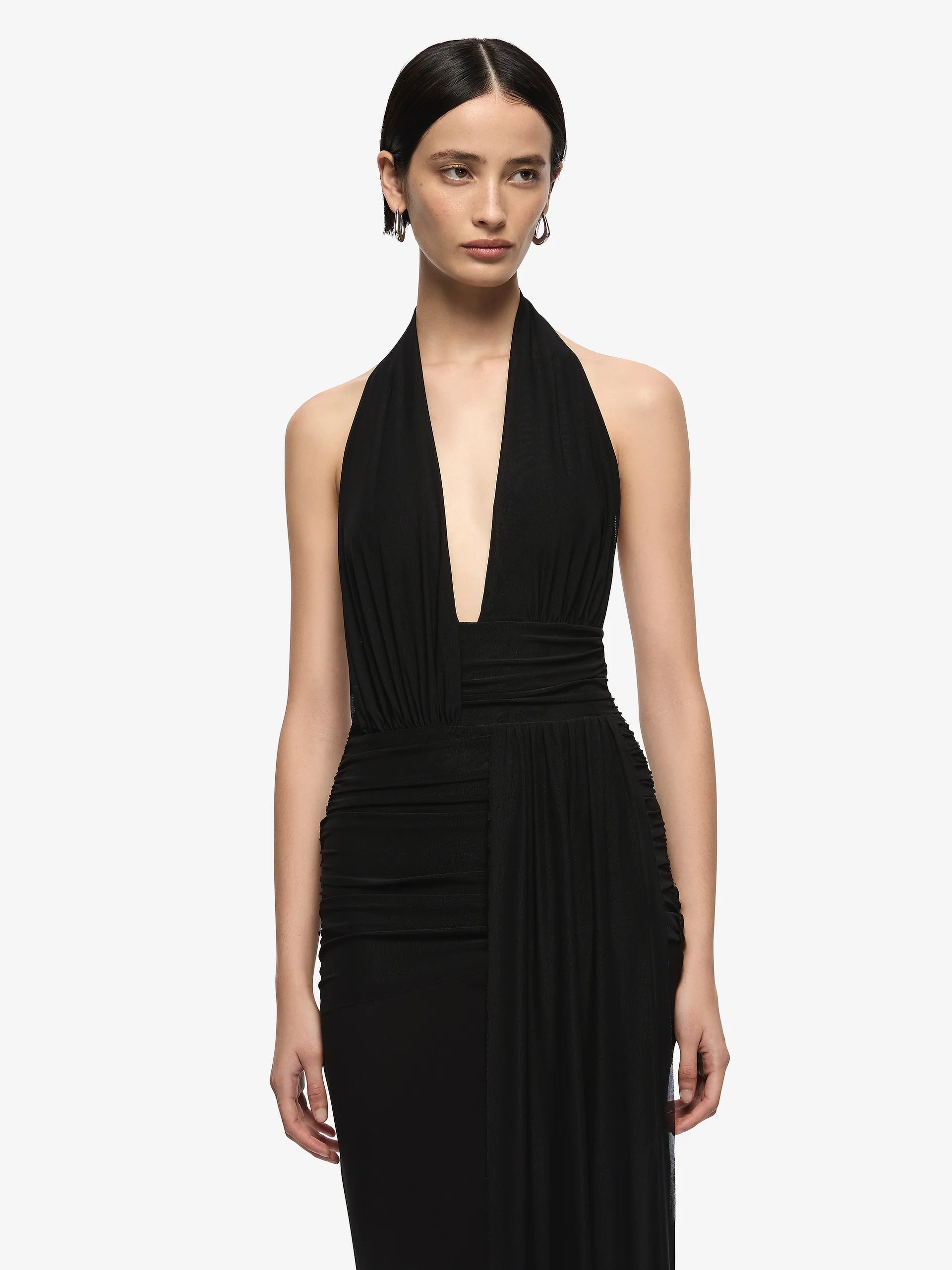 Elysian Collective Bec + Bridge Cassis Drape Maxi Dress Black