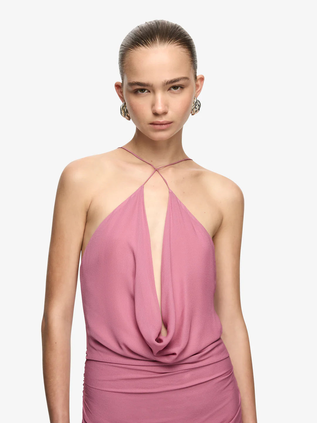 Elysian Collective Bec and Bridge Celia Keyhole Maxi Dress Orchid Pink