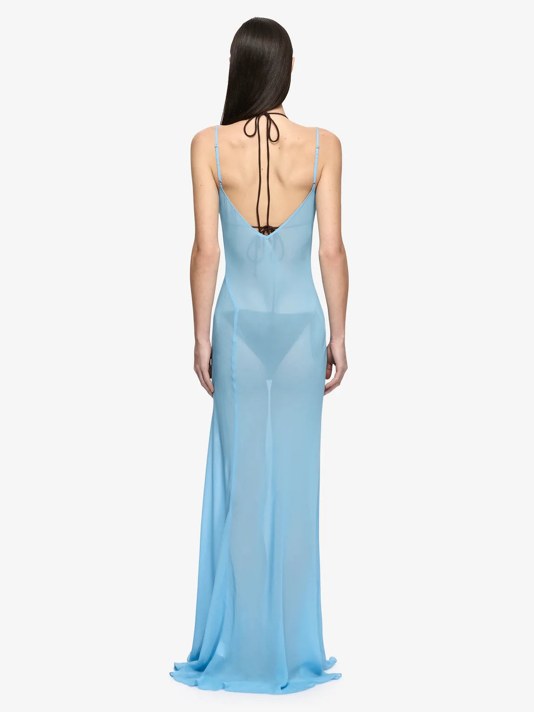 Elysian Collective Bec + Bridge Clio Layered Maxi Dress Bitter Choc Azure Blue