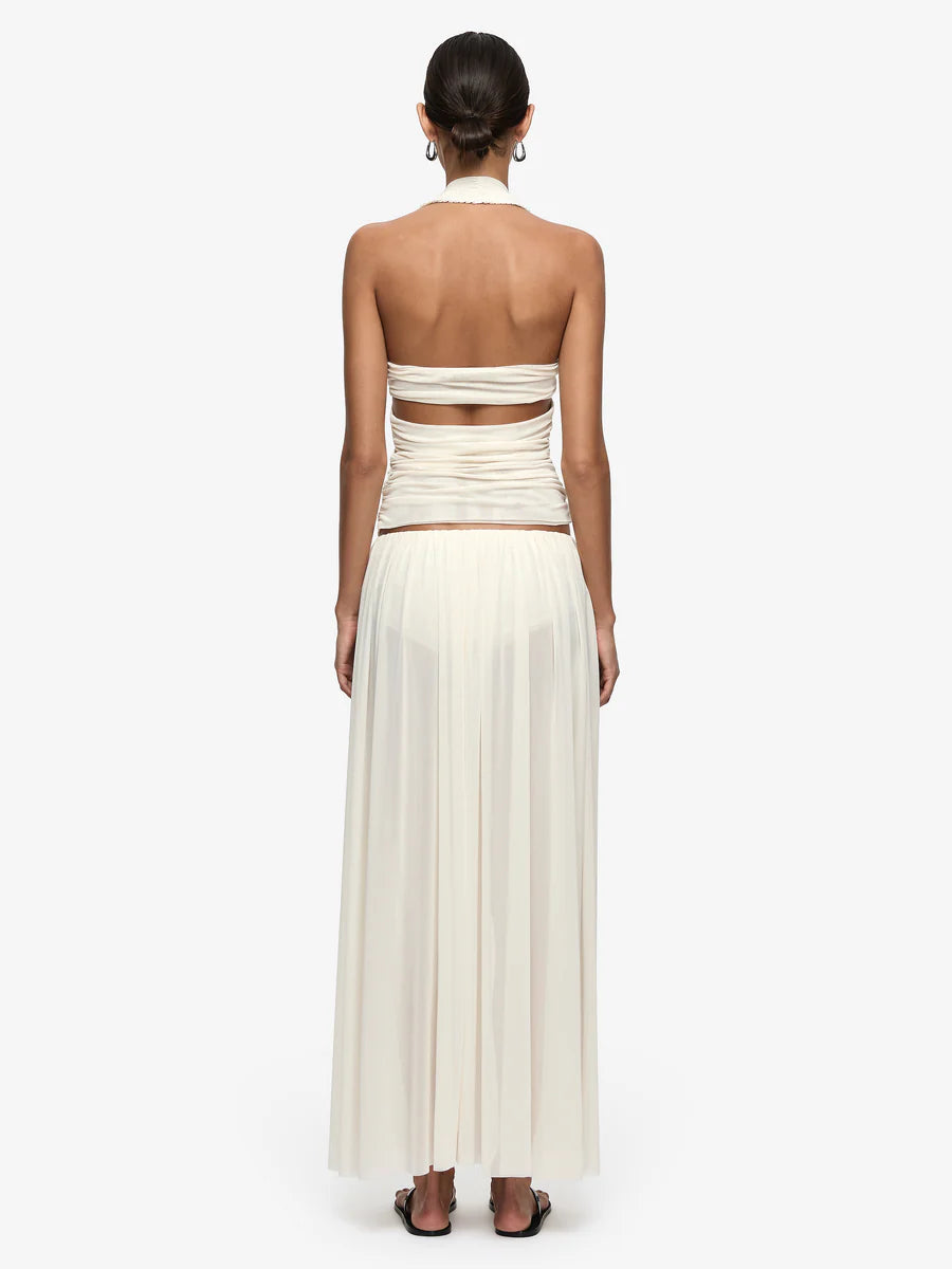 Elysian Collective Bec + Bridge Dante Spiral Halter Top Buttercream