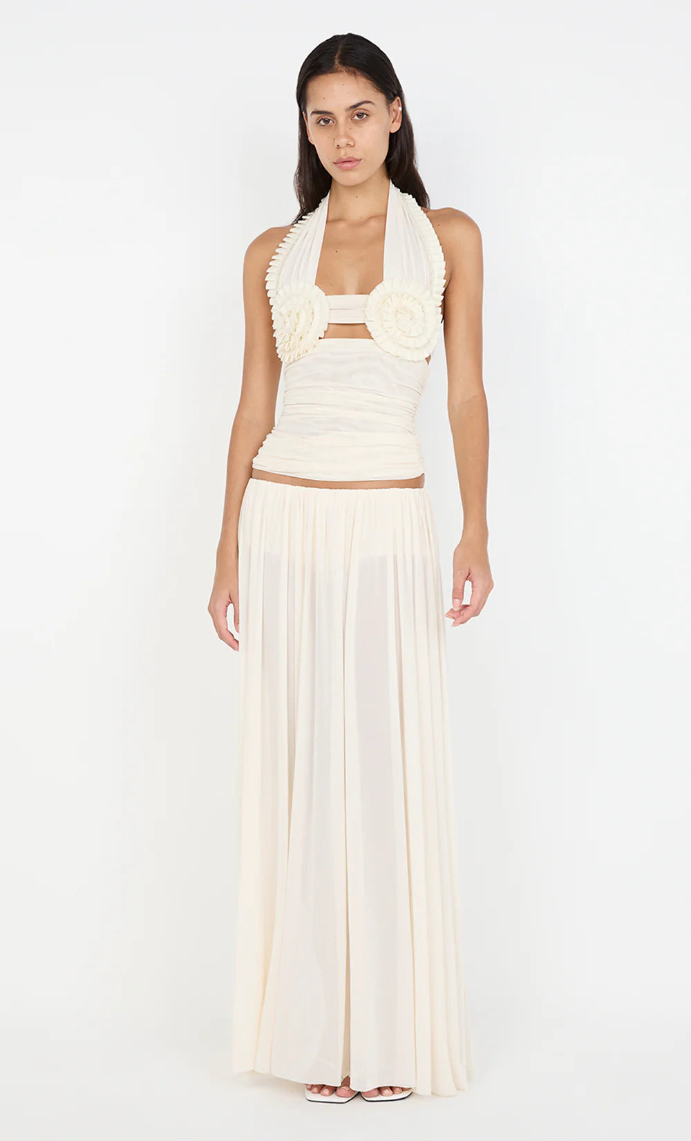 Elysian Collective Bec + Bridge Dante Spiral Halter Top Buttercream