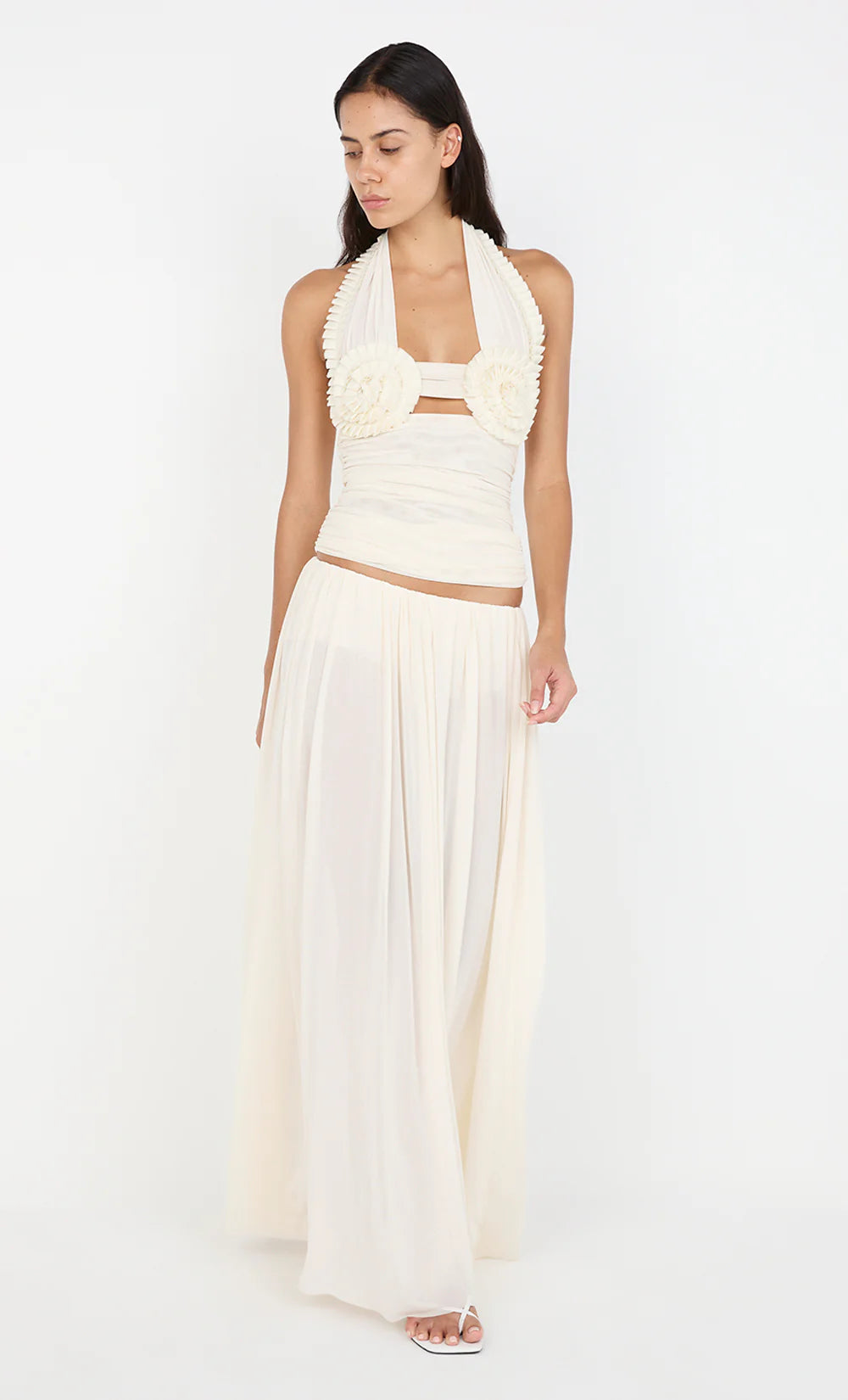 Elysian Collective Bec + Bridge Dante Spiral Halter Top Buttercream