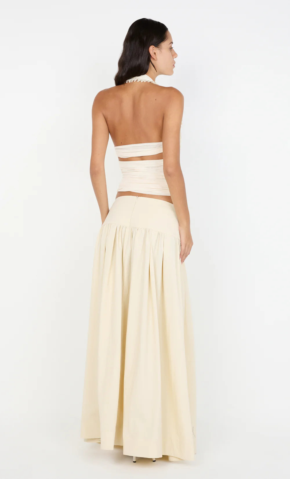 Elysian Collective Bec + Bridge Dante Split Maxi Skirt Buttercream