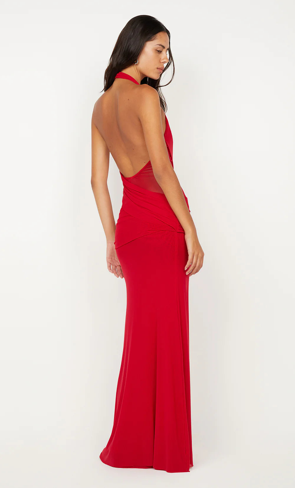 Elysian Collective Bec and Bridge Deija Halter Maxi Dress Strawberry